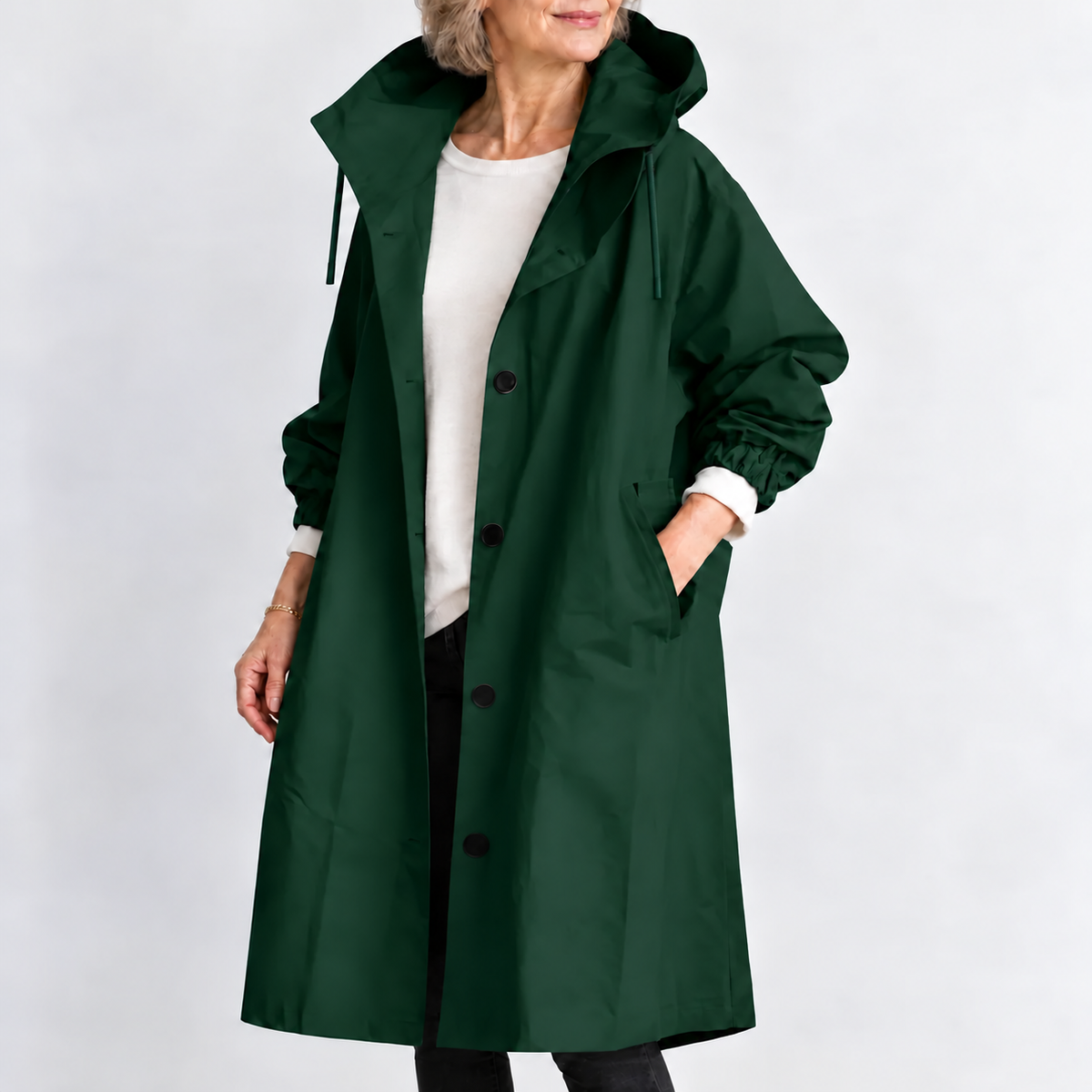 Eileen – Hooded Longline Trench Coat