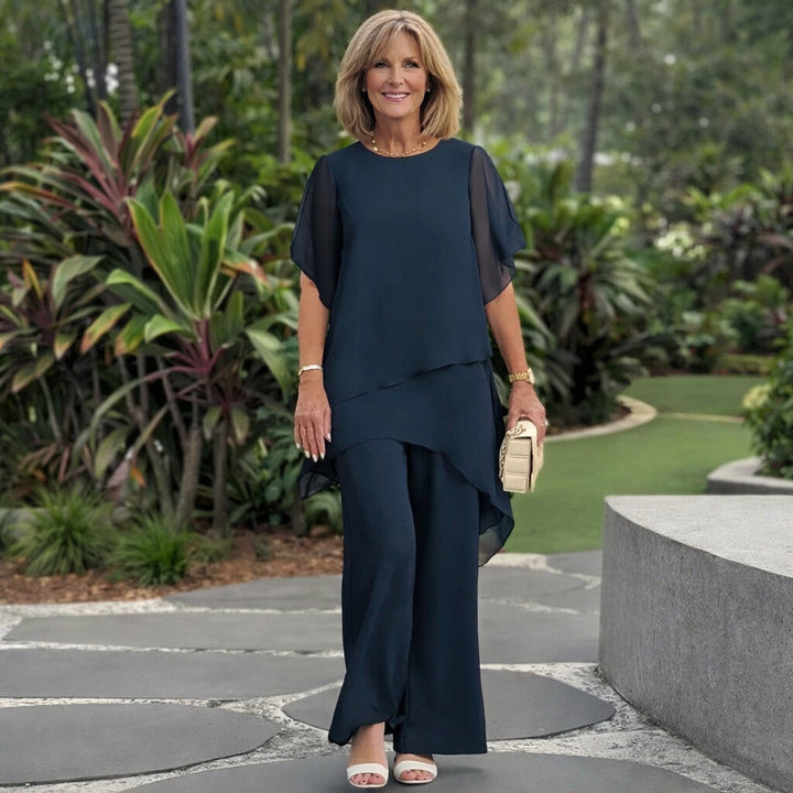 Kathleen | Chic Asymmetric Top & Trouser Set