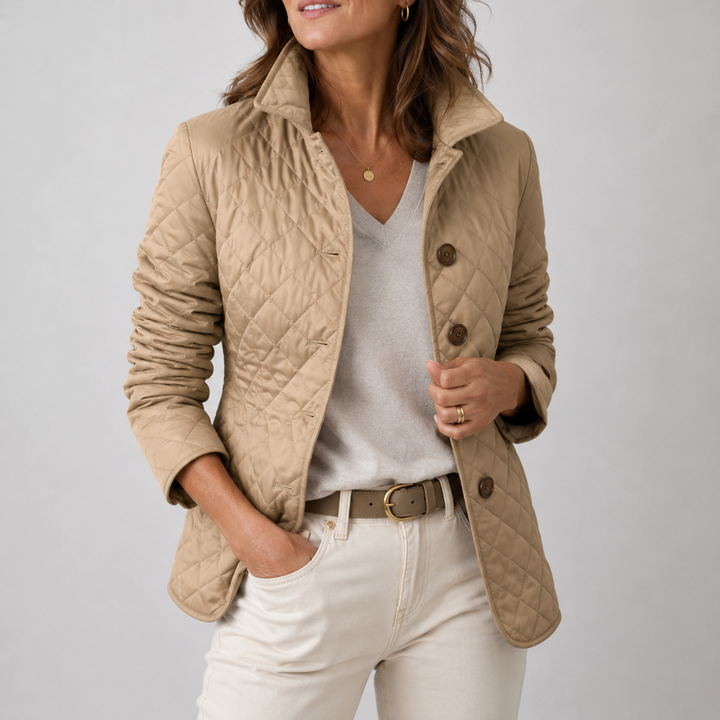 Alison – Lightweight Quilted Button Jacket