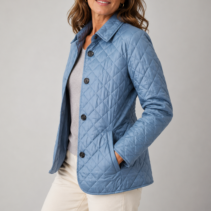 Alison – Lightweight Quilted Button Jacket