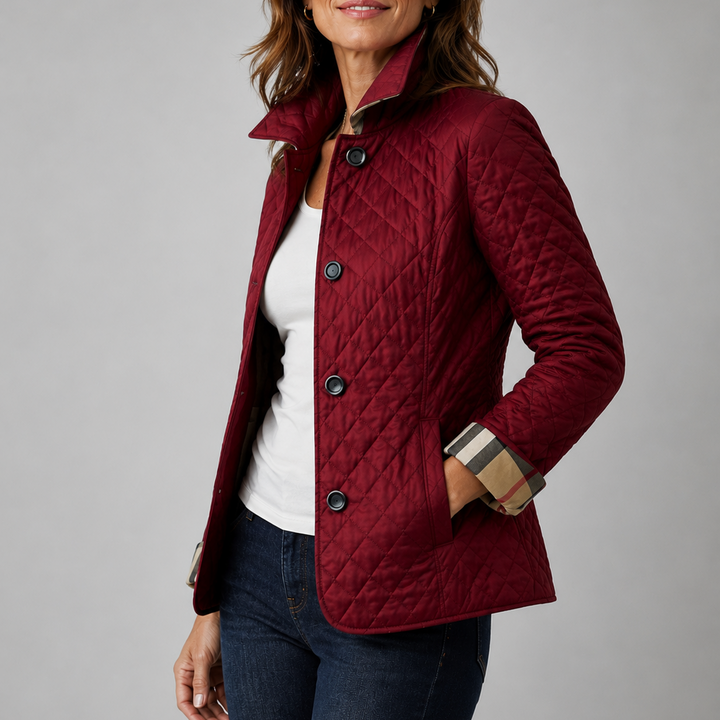 Alison – Lightweight Quilted Button Jacket