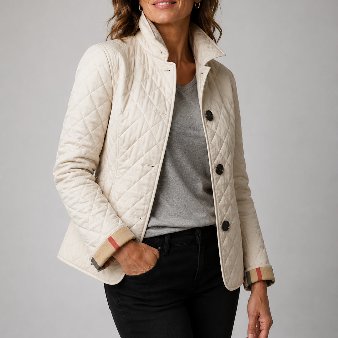 Alison – Lightweight Quilted Button Jacket