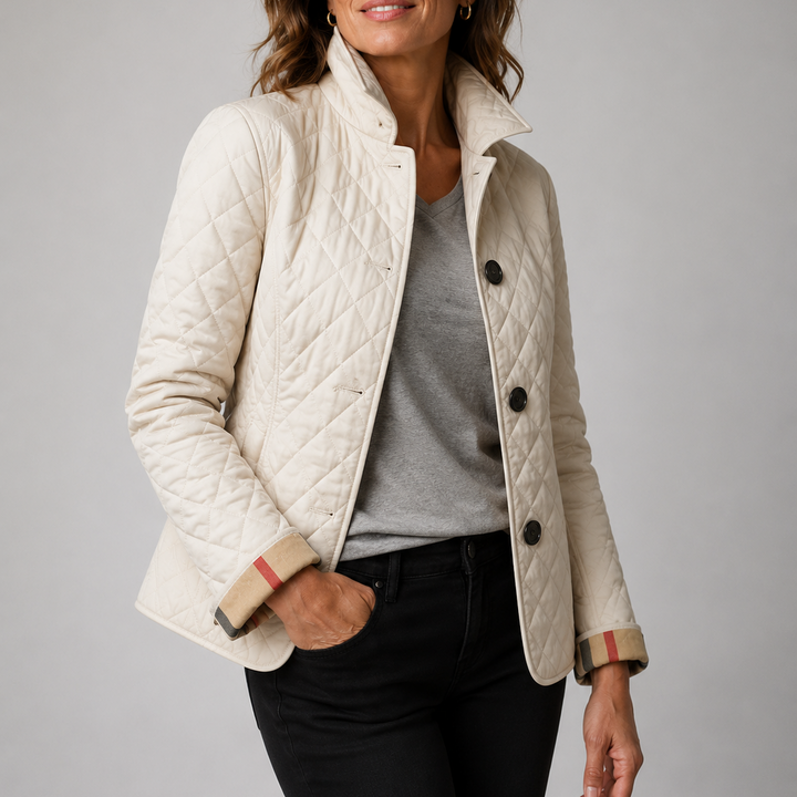 Alison – Lightweight Quilted Button Jacket