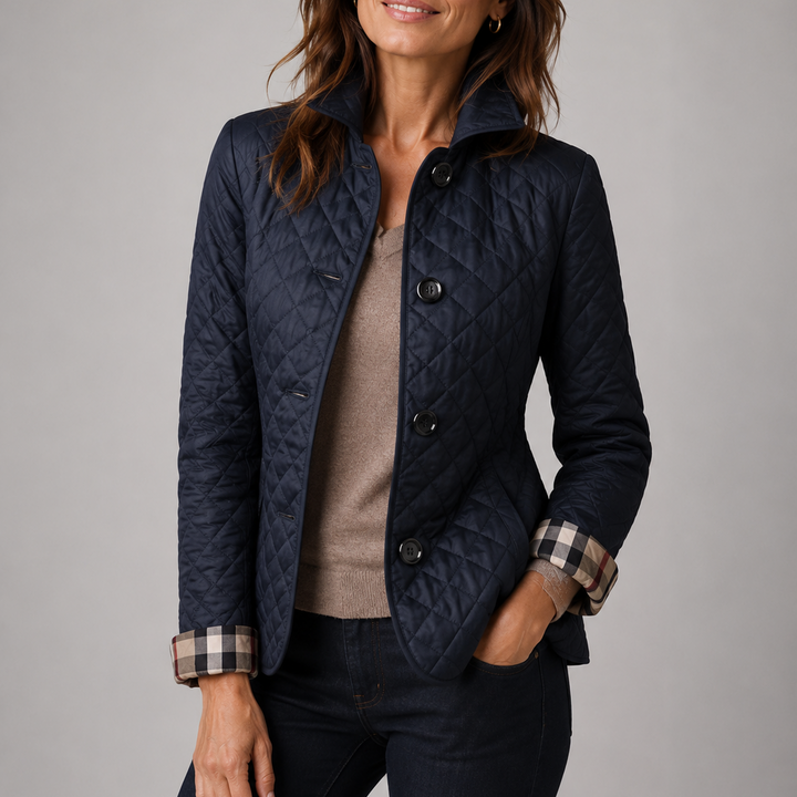 Alison – Lightweight Quilted Button Jacket