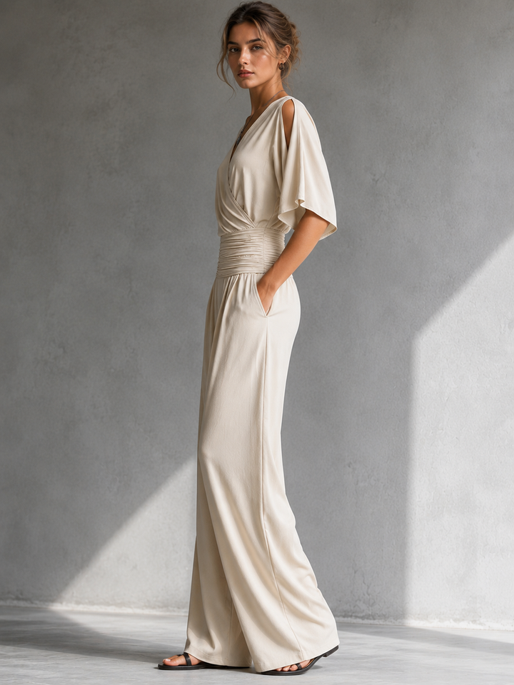Dorothy – Wide-Leg Wrap-Front Jumpsuit
