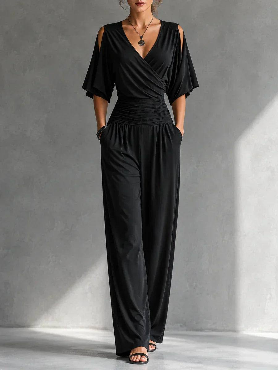 Dorothy – Wide-Leg Wrap-Front Jumpsuit