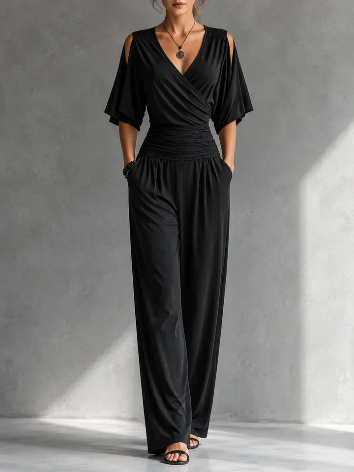 Dorothy – Wide-Leg Wrap-Front Jumpsuit