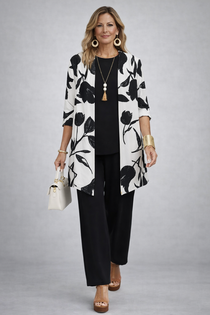 Mhairi – Floral Print Three-Piece Set