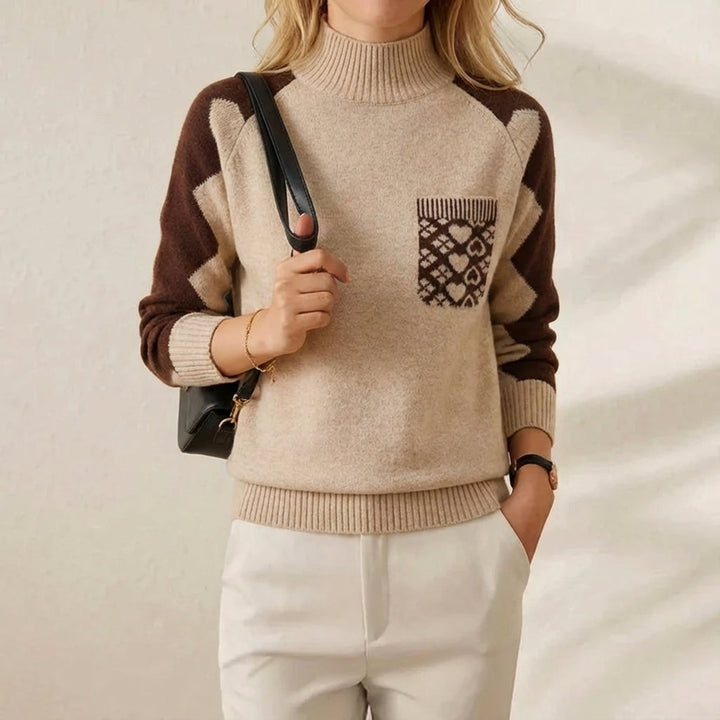 Roberta – Knit Jumper with Heart Pocket Detail