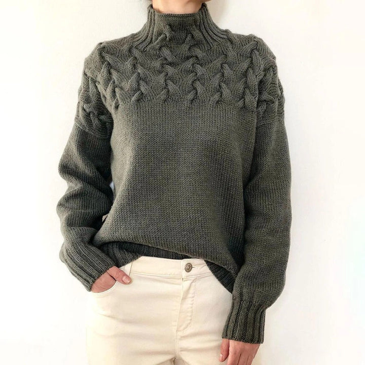 Hazel – Cable-Knit Turtleneck Jumper
