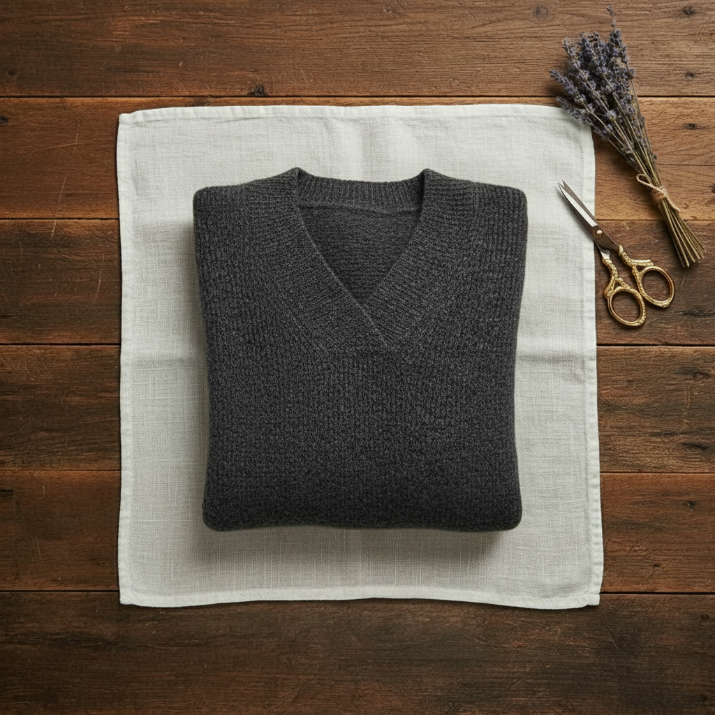 Isolde – Ribbed V-Neck Knit Jumper