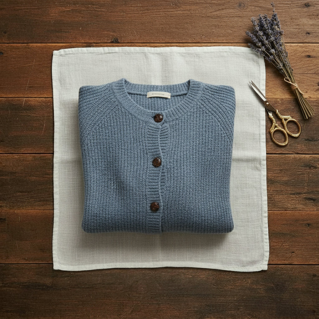 Georgiana – Ribbed Button-Front Knit Cardigan