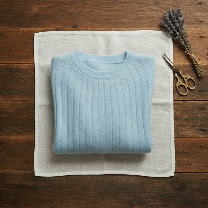 Agnes – Ribbed Knit Crewneck Jumper