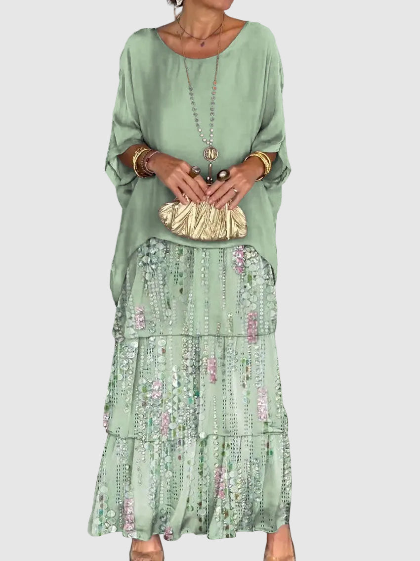 Lucinda – Tiered Chiffon-Look Maxi Dress