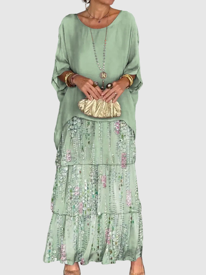Lucinda – Tiered Chiffon-Look Maxi Dress