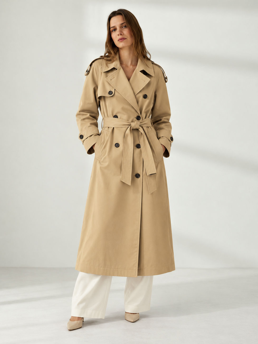 Sonia – Classic Double-Breasted Trench Coat