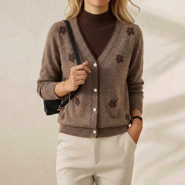 Polly – Floral Embroidered Knit Cardigan