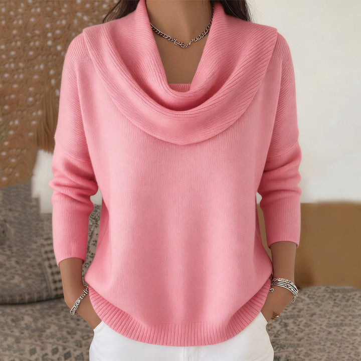 Sibyl – Cowl Neck Knit Jumper