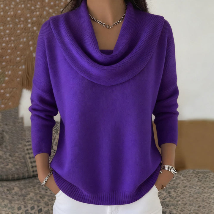 Sibyl – Cowl Neck Knit Jumper