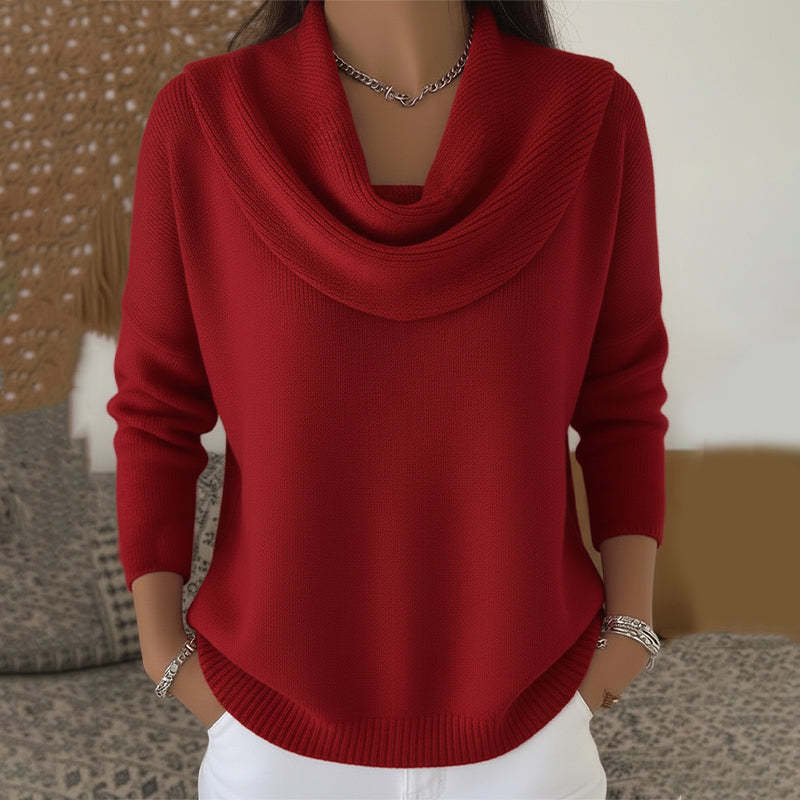 Sibyl – Cowl Neck Knit Jumper
