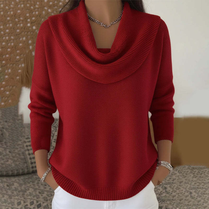 Sibyl – Cowl Neck Knit Jumper