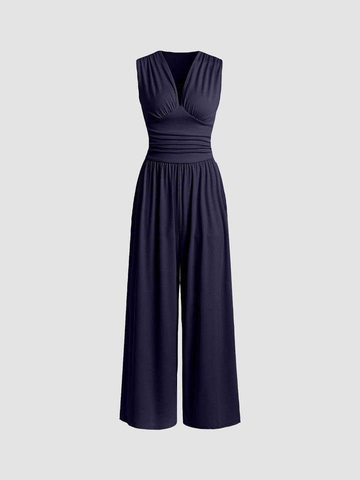 Nuala – Wide Leg Ruched Jumpsuit