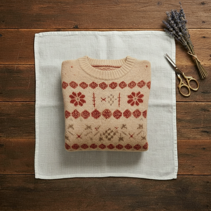 Hilary – Fair Isle Knit Crew Neck Jumper