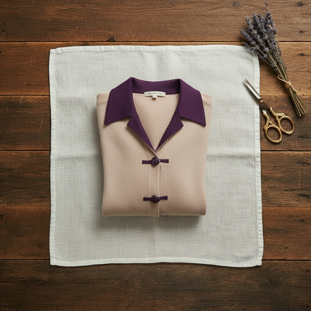 Jacqueline – Collared Knit Cardigan with Toggle Buttons