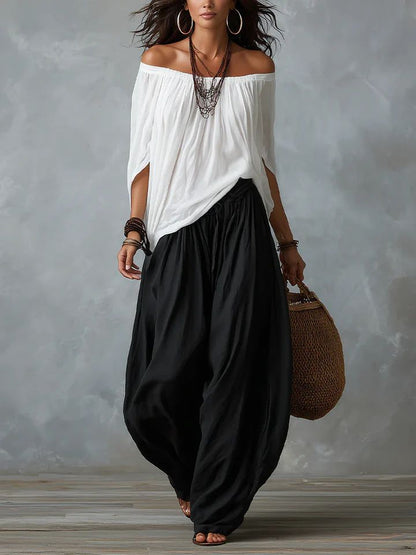 Maryam – Relaxed Off-Shoulder Two-Piece Set