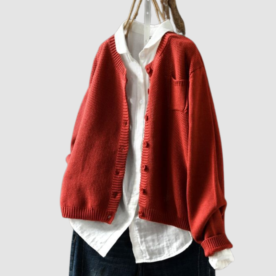 Grainne – Cosy Knit Button-Up Cardigan