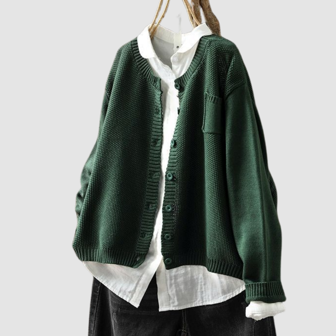 Grainne – Cosy Knit Button-Up Cardigan