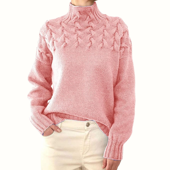 Hazel – Cable-Knit Turtleneck Jumper
