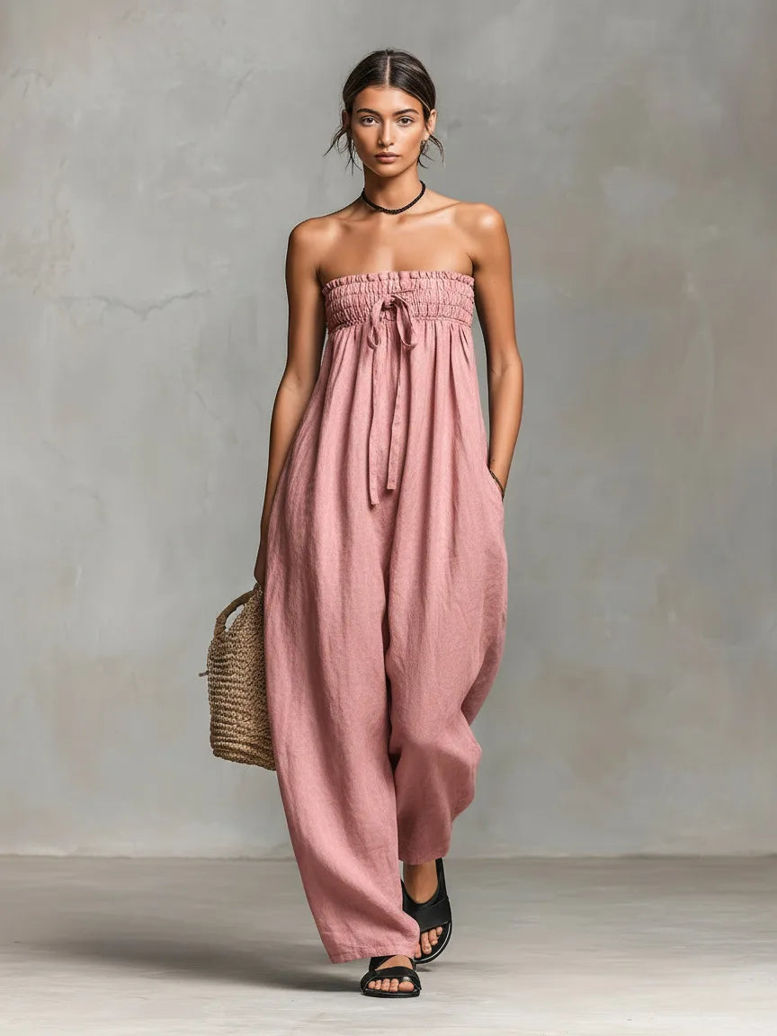 Xanthe – Strapless Wide-Leg Jumpsuit