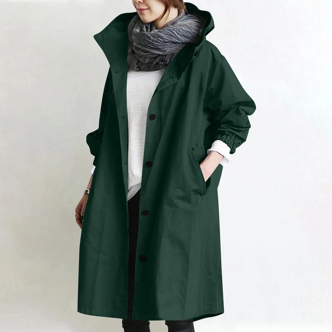 Brenda – Hooded Longline Trench Coat