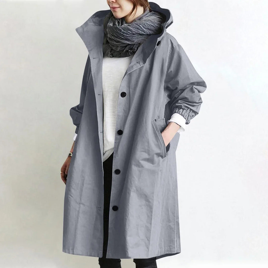 Brenda – Hooded Longline Trench Coat