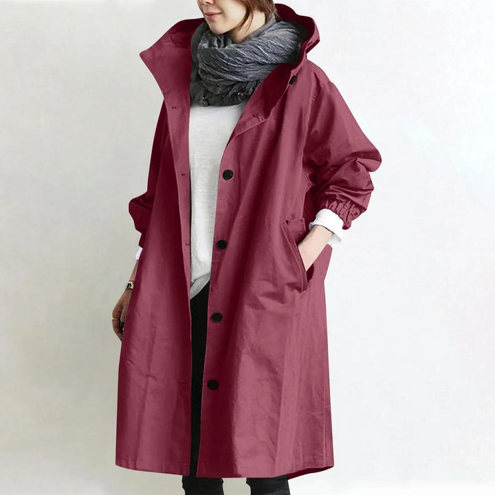 Brenda – Hooded Longline Trench Coat