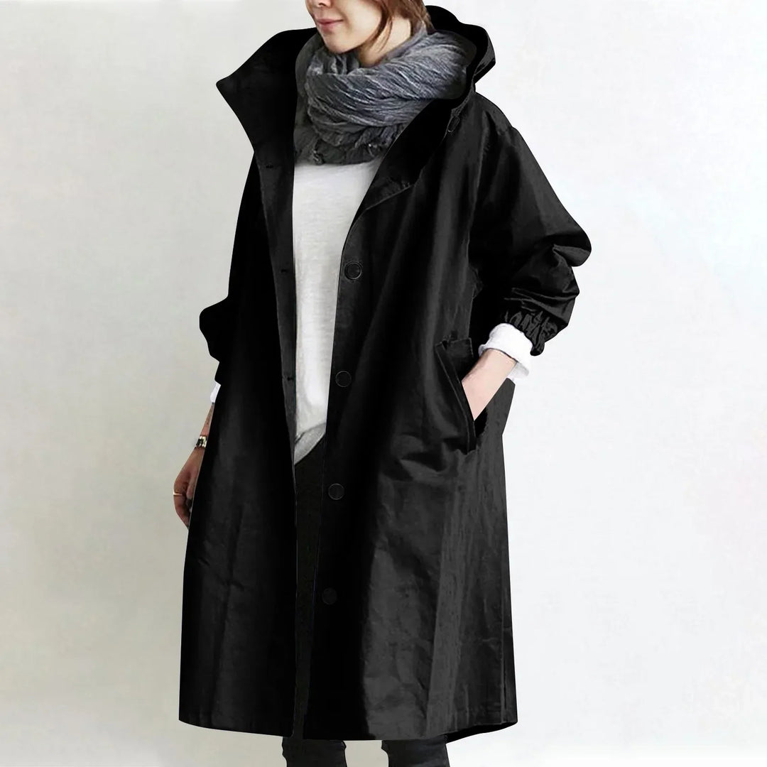 Brenda – Hooded Longline Trench Coat