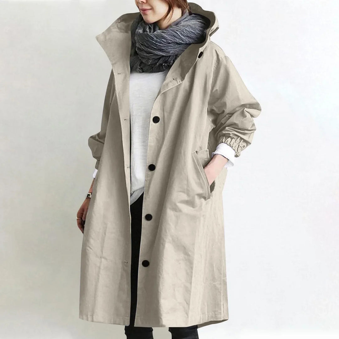 Brenda – Hooded Longline Trench Coat