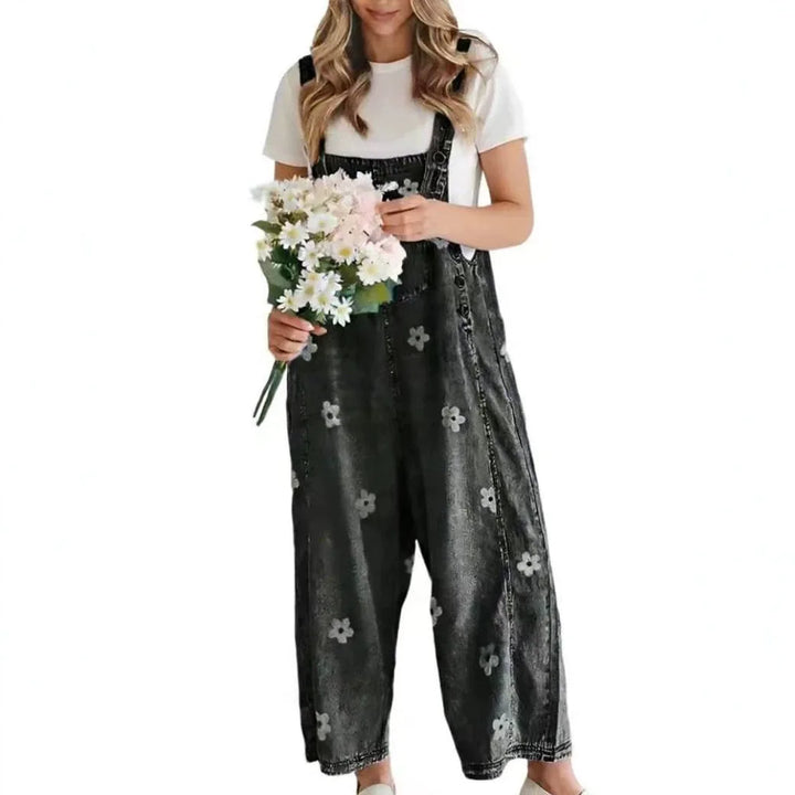 Imogen – Floral Denim Dungaree Dungarees