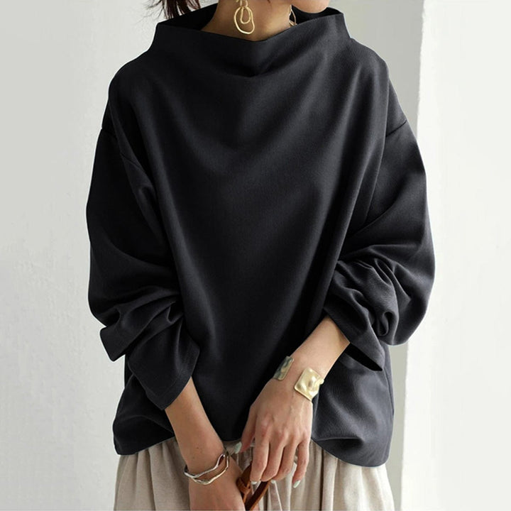 Maureen – Oversized High-Neck Slouch Top