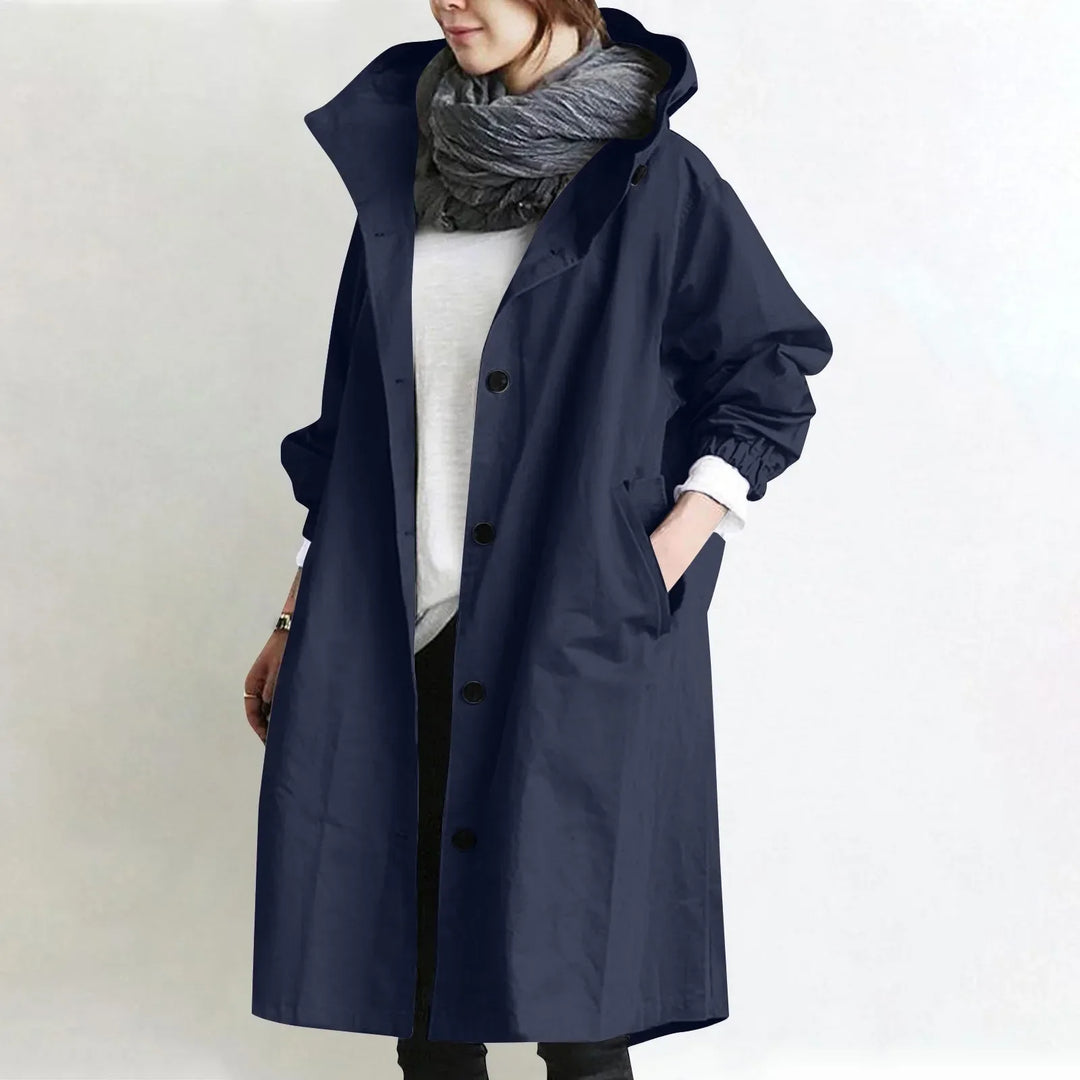 Brenda – Hooded Longline Trench Coat