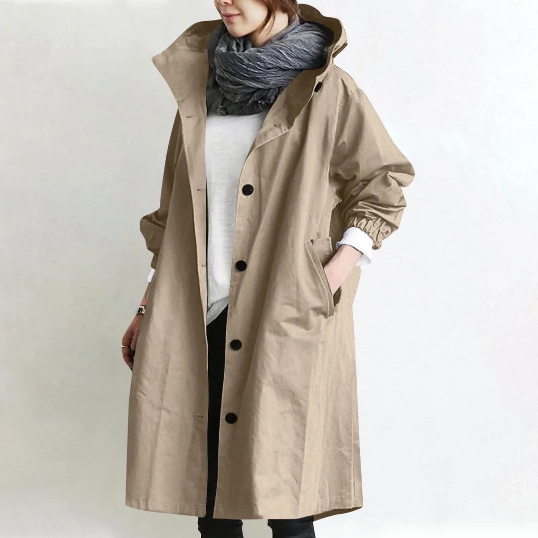 Brenda – Hooded Longline Trench Coat