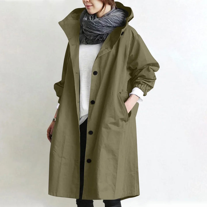 Brenda – Hooded Longline Trench Coat