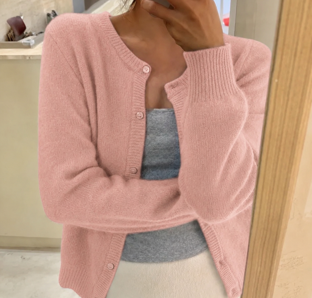 Hilary – Soft Knit Button-Front Cardigan