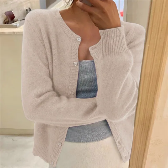 Hilary – Soft Knit Button-Front Cardigan