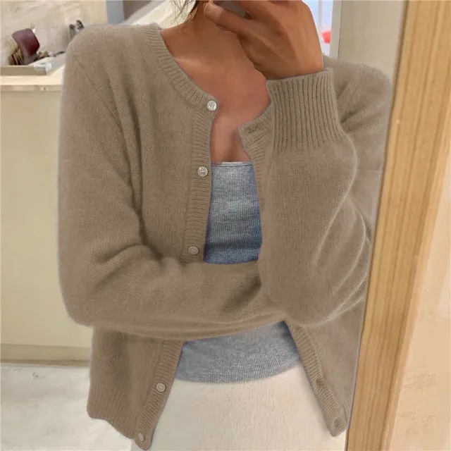Hilary – Soft Knit Button-Front Cardigan