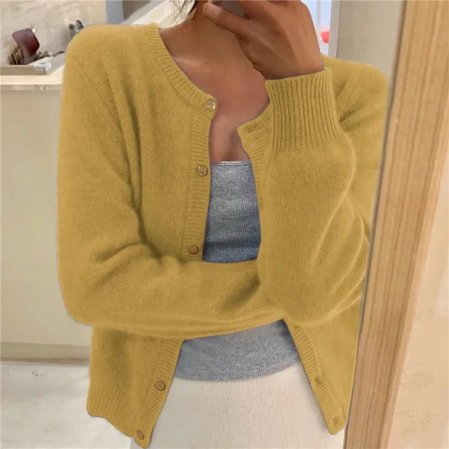 Hilary – Soft Knit Button-Front Cardigan