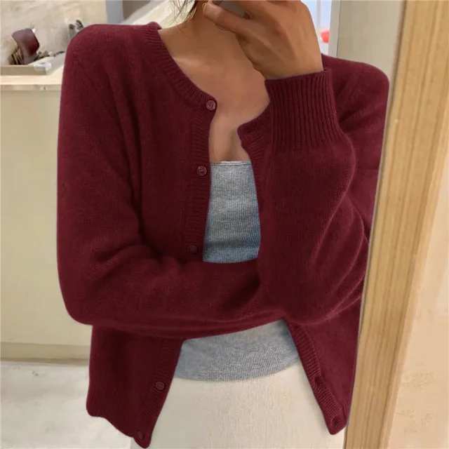 Hilary – Soft Knit Button-Front Cardigan