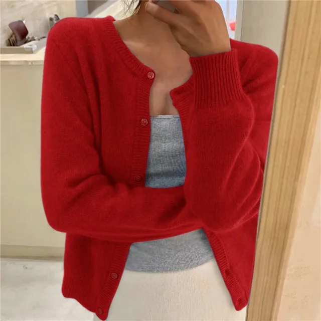 Hilary – Soft Knit Button-Front Cardigan