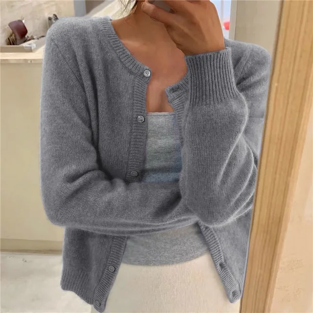 Hilary – Soft Knit Button-Front Cardigan